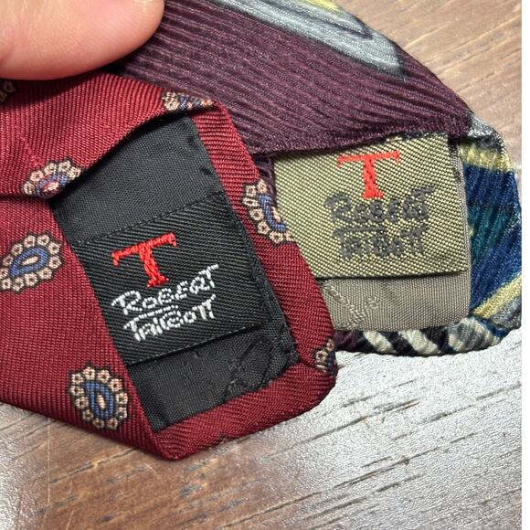 Lot of 2 Robert Talbott for J.D. Howell Red Burgandy Patterned Silk Neckties - Picture 6 of 6